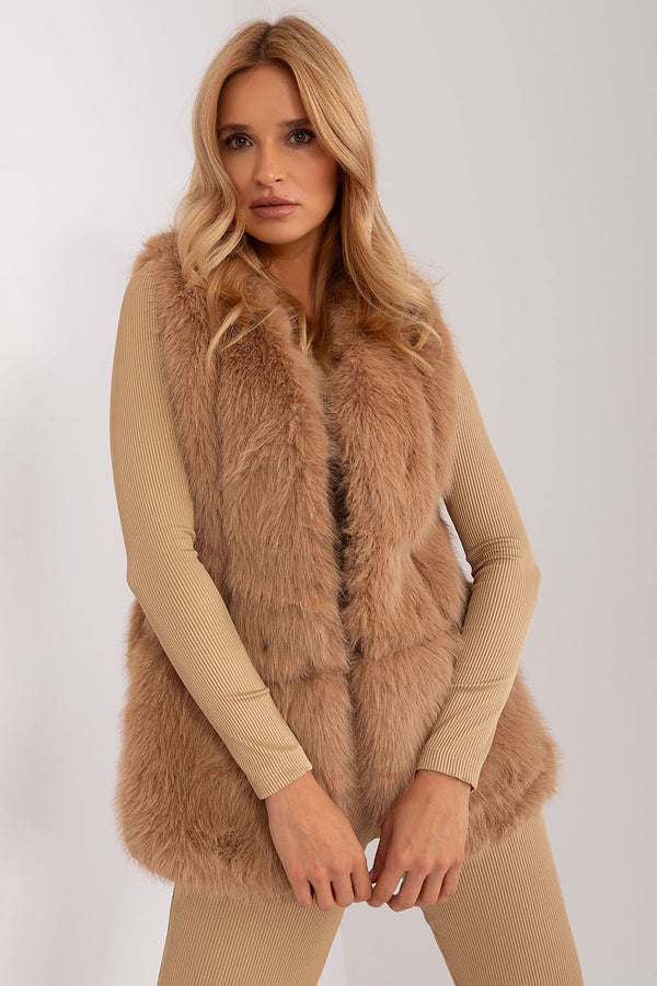 Faux fur vest