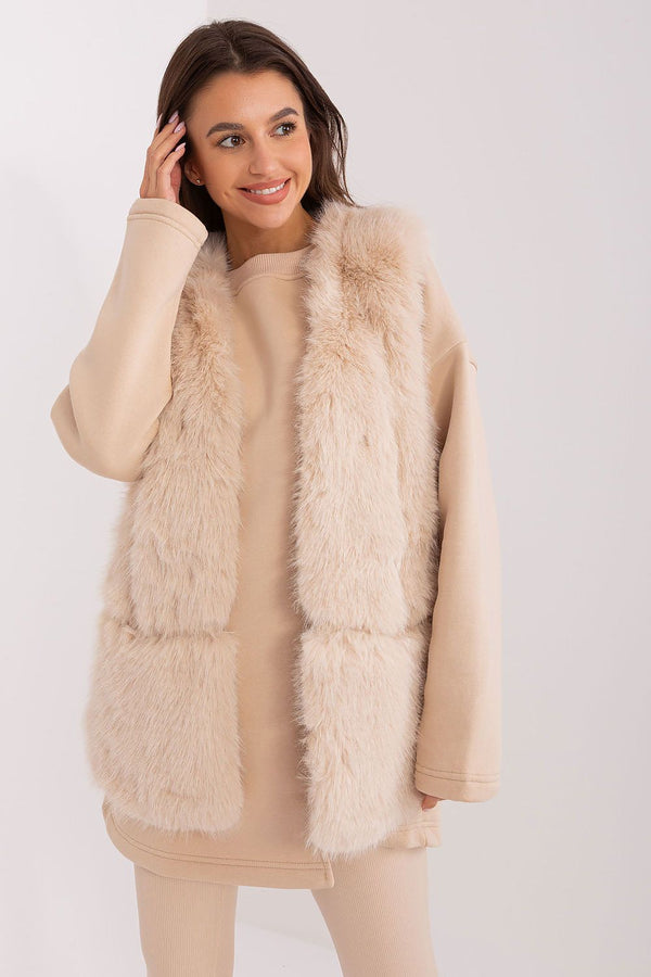 Faux fur vest