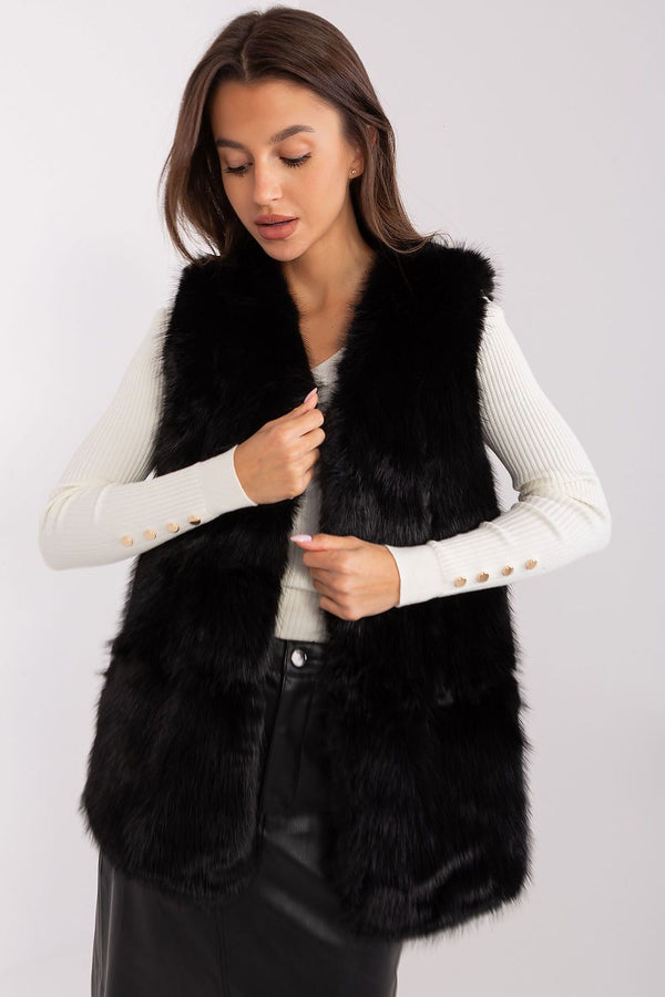 Faux fur vest